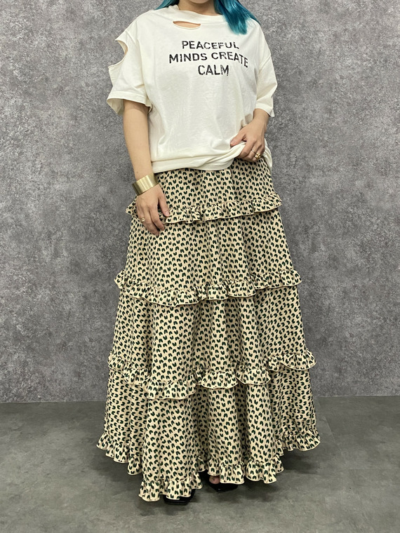 プリントマキシワンピース　ヴィンテージTシャツ