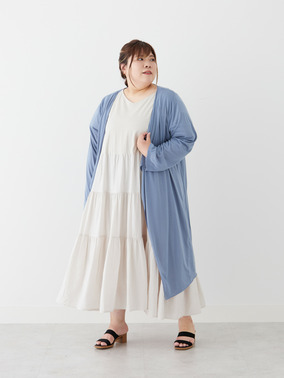 ｕｖ加工長袖トッパーカーディガン