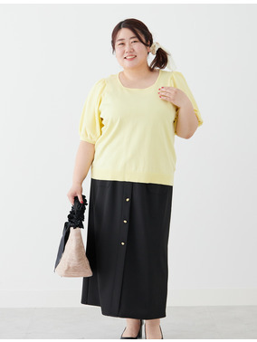 苦手を得意に！ ストレッチ ツイルカットジョーゼット スカート