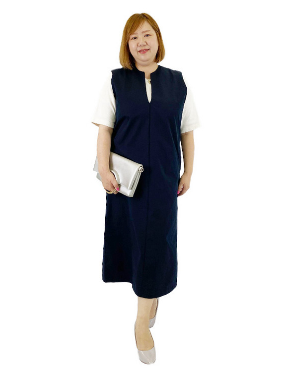 骨格ストレートぽっちゃりさんにおすすめのワンピースコーデ