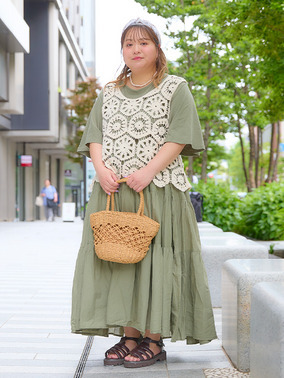 "世間知らズさおりさんが着る 夏祭りデートコーデ"