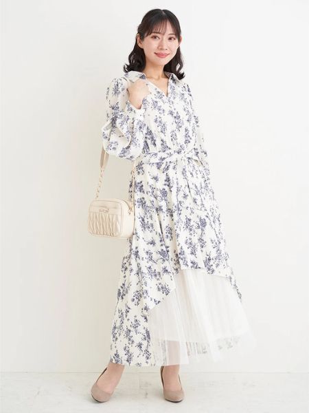 ぽっちゃり女子の褒められ春ワンピースコーデ　女子会におすすめ