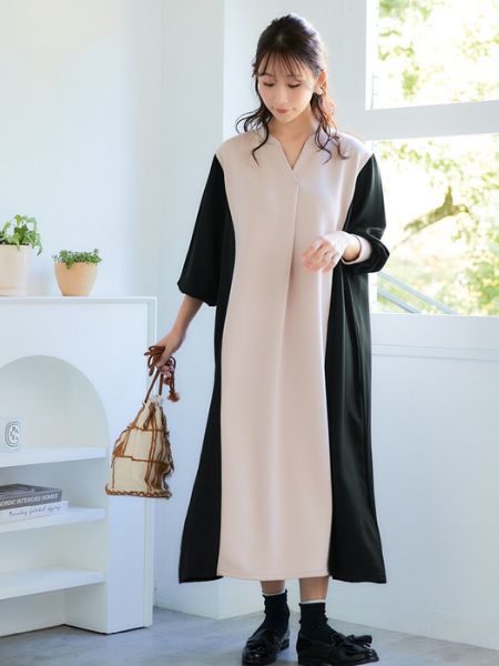 大きいサイズの着やせワンピース　スマイルランド