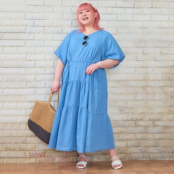 ぽっちゃり女子の沖縄旅コーデ