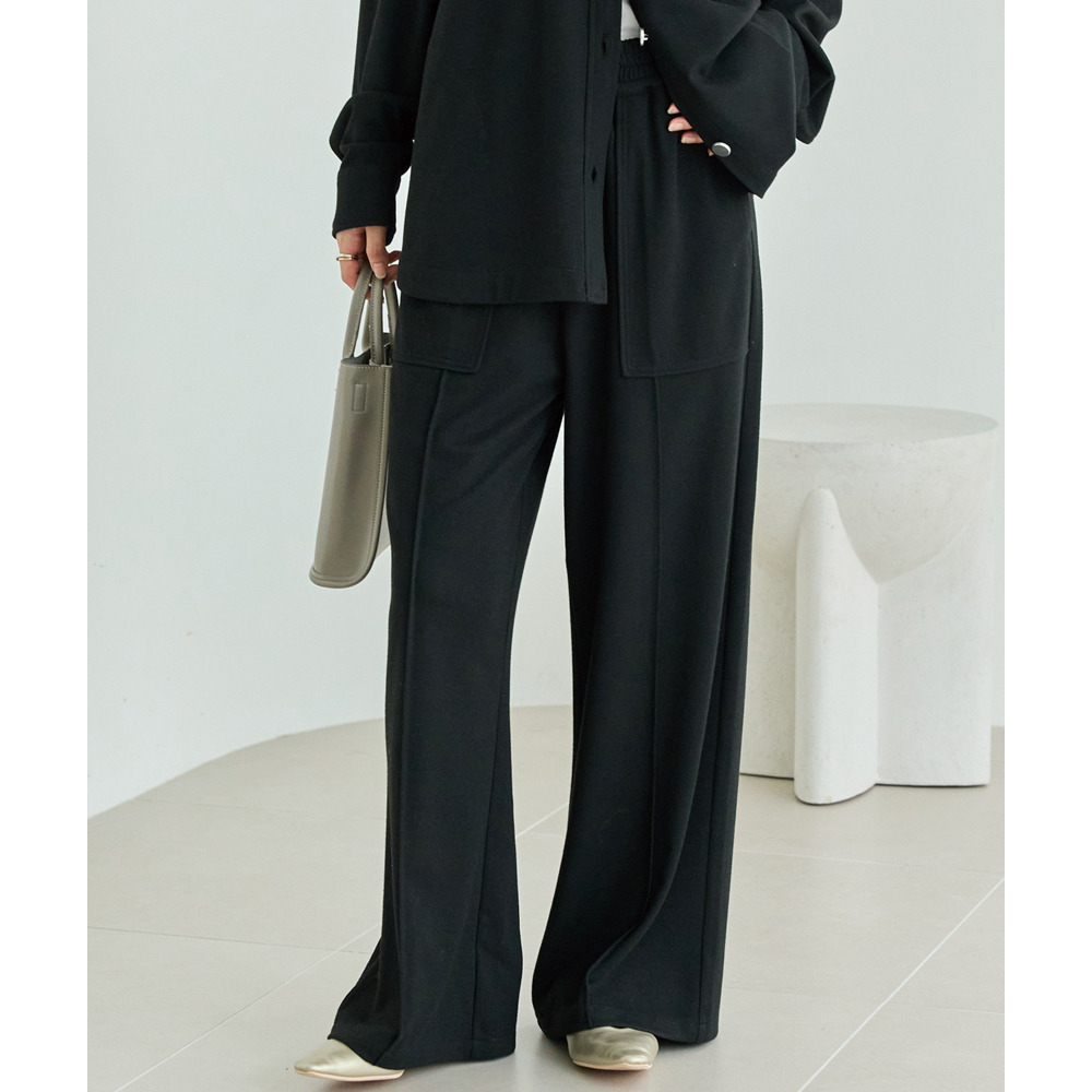 起毛カットソーイージーパンツ