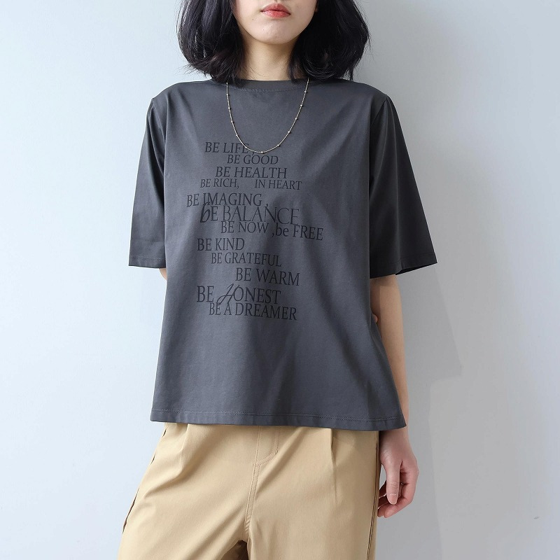 【接触冷感/吸水速乾】天竺ロゴプリントTシャツ LL/3L/4L/5L  leswel レスウェル